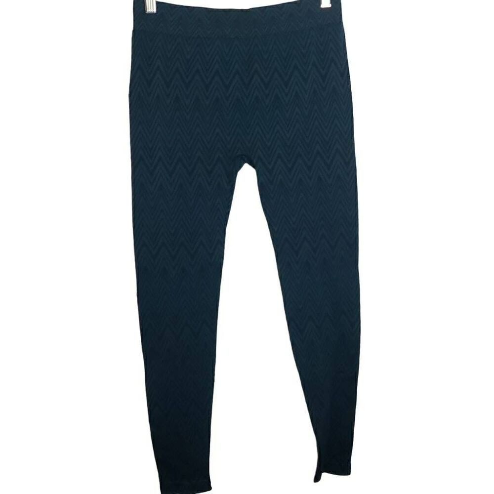 French Laundry Black and Dark‎ Green Leggings L/xl